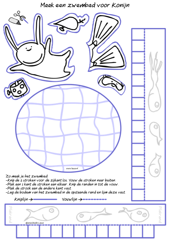 Maak een zwembad voor Konijn